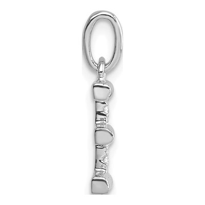 14K White Gold 1/20 ct tw Diamond Initial E Pendant – view 2