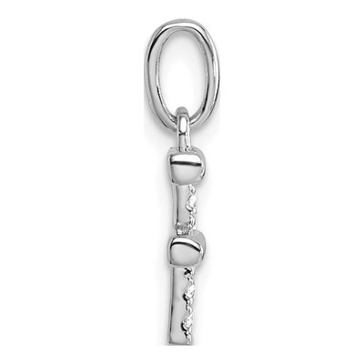 14K White Gold 1/20 ct tw Diamond Initial F Pendant – view 2