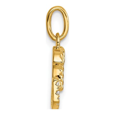 14K Yellow Gold 1/15 ct tw Diamond Initial G Pendant – view 2