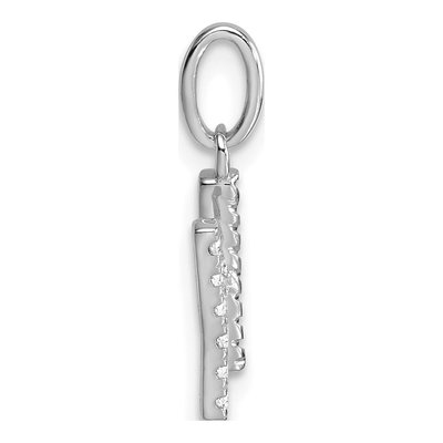 14K White Gold 1/15 ct tw Diamond Initial H Pendant – view 2