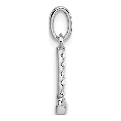 14K White Gold 1/20 ct tw Diamond Initial L Pendant – view 2