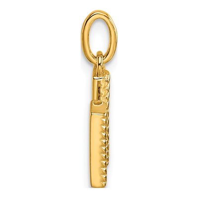 14K Yellow Gold 1/20 ct tw Diamond Initial M Pendant – view 2