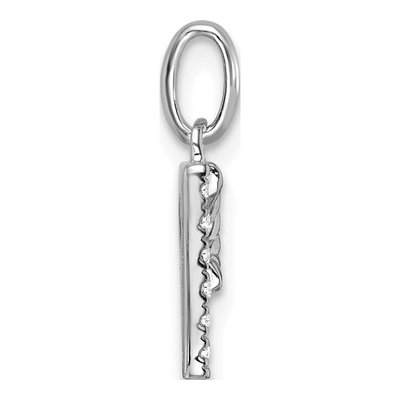 14K White Gold 1/20 ct tw Diamond Initial P Pendant – view 2
