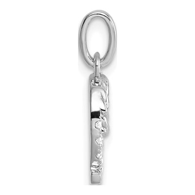 14K White Gold 1/15 ct tw Diamond Initial Q Pendant – view 2