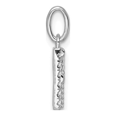 14K White Gold 1/20 ct tw Diamond Initial R Pendant – view 2