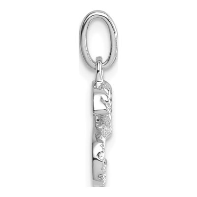 14K White Gold 1/15 ct tw Diamond Initial S Pendant – view 2