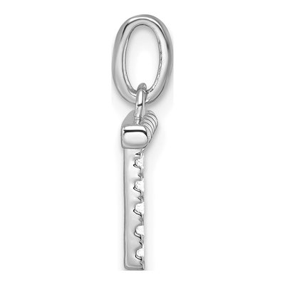 14K White Gold 1/20 ct tw Diamond Initial T Pendant – view 2