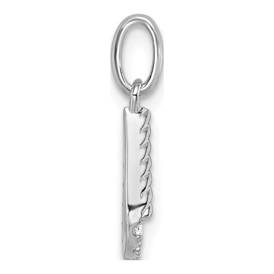 14K White Gold 1/10 ct tw Diamond Initial U Pendant – view 2