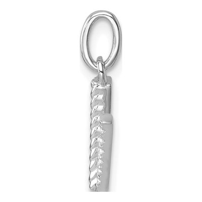 14K White Gold 1/20 ct tw Diamond Initial V Pendant – view 2