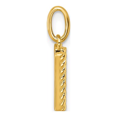 14K Yellow Gold 1/20 ct tw Diamond Initial W Pendant – view 2