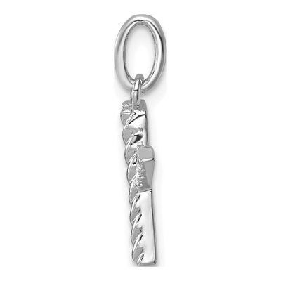 14K White Gold 1/20 ct tw Diamond Initial X Pendant – view 2