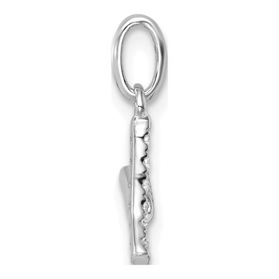 14K White Gold 1/20 ct tw Diamond Initial Y Charm – view 2