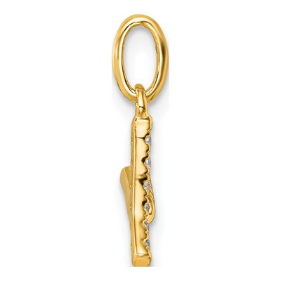 14K Yellow Gold 1/20 ct tw Diamond Initial Y Pendant – view 2