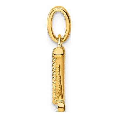 14K Yellow Gold 1/20 ct tw Diamond Initial Z Pendant – view 2
