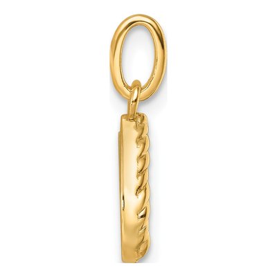 14K Yellow Gold 1/15 ct tw Diamond Horseshoe Pendant – view 2