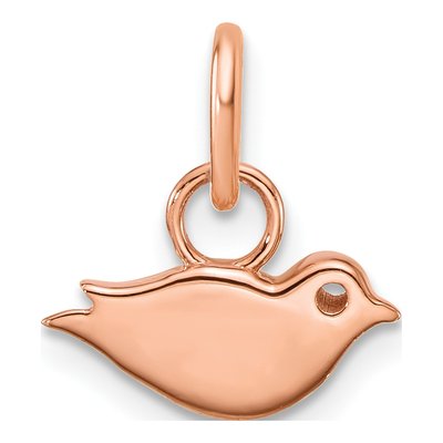 14K Rose Gold Diamond Bird Pendant – view 3