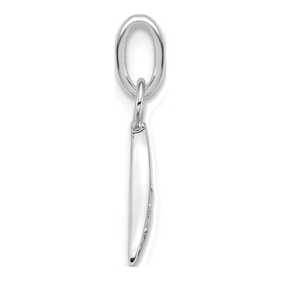 14K White Gold 1/7 ct tw Diamond Whale Tail Pendant – view 2
