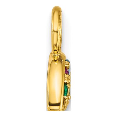 14K Yellow Gold CZ Rainbow Pendant – view 2