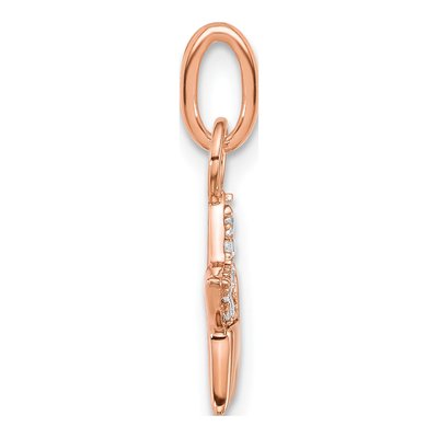 14K Rose Gold 1/10 ct tw Diamond Star Pendant – view 2