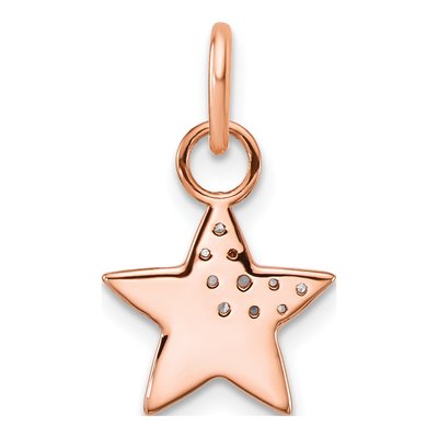 14K Rose Gold 1/10 ct tw Diamond Star Pendant – view 3