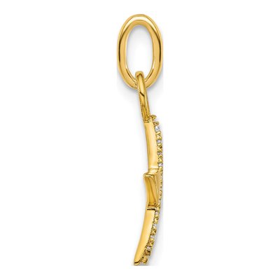 14K Yellow Gold 1/15 ct tw Diamond Star Pendant – view 2