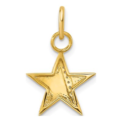 14K Yellow Gold 1/15 ct tw Diamond Star Pendant – view 3