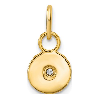 14K Yellow Gold Diamond Circle Pendant – view 3