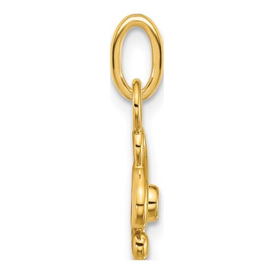 14K Yellow Gold Diamond Treble Clef Charm – view 2