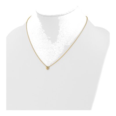 14K Yellow Gold 1/20 ct tw Diamond Disk Necklace – view 3