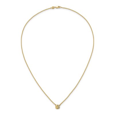 14K Yellow Gold 1/20 ct tw Diamond Disk Necklace – view 4