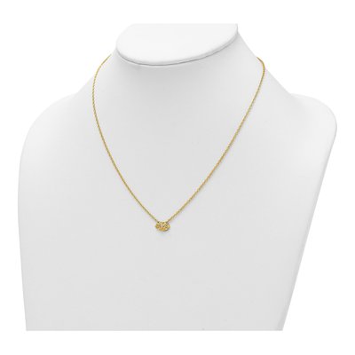 14K Yellow Gold 1/20 ct tw Diamond Evil Eye Necklace – view 3