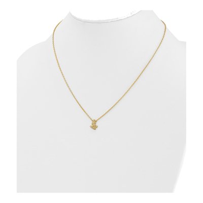 14K Yellow Gold 1/20 ct tw Diamond Butterfly Necklace – view 3