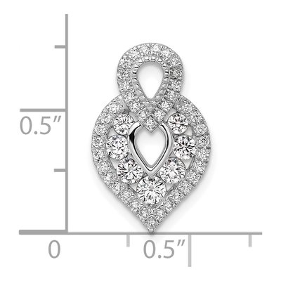 14K White Gold 5/8 ct tw Diamond Fancy Slide Pendant – view 5