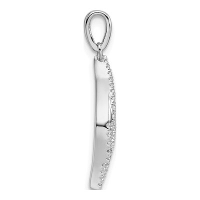 14K White Gold 3/8 ct tw Diamond Leaf Pendant – view 3