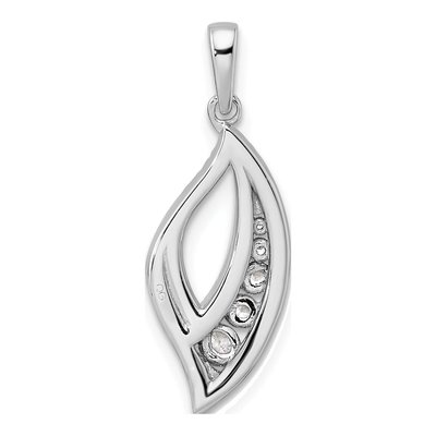 14K White Gold 3/8 ct tw Diamond Leaf Pendant – view 4