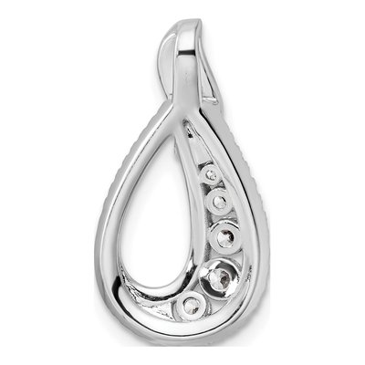 14K White Gold 5/8 ct tw Diamond Teardrop Slide Pendant – view 4