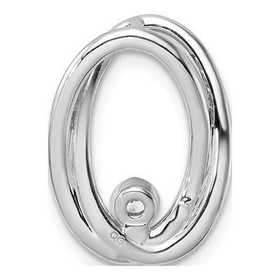 14K White Gold 1/3 ct tw Diamond Double Oval Slide Pendant – view 4