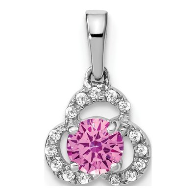 10K White Gold 1/20 ct tw Diamond Pendant