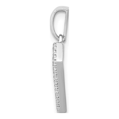 14K White Gold 1/10 ct tw Diamond Gemstone-Shape Pendant – view 3