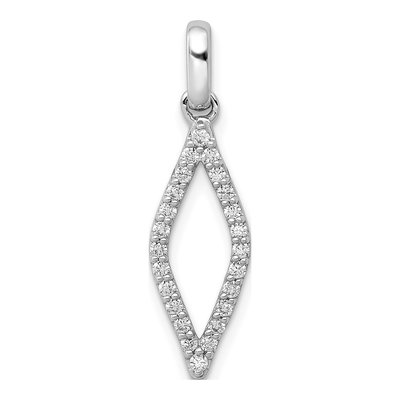 14K White Gold 1/4 ct tw Lab-Grown Diamond Geometric Pendant