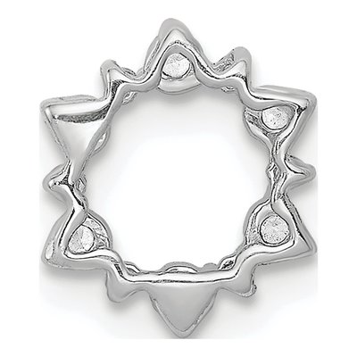 10K White Gold 1/5 ct tw Diamond Fancy Circle Slide Pendant – view 3