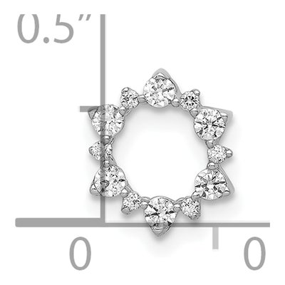 10K White Gold 1/5 ct tw Diamond Fancy Circle Slide Pendant – view 4