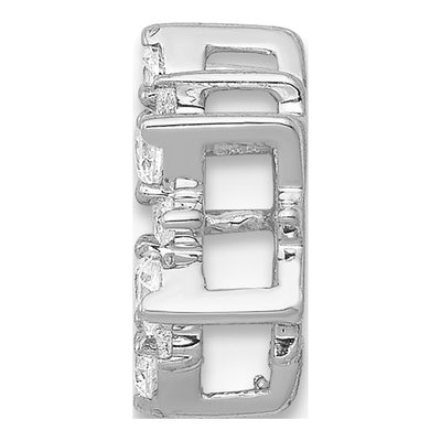 14K White Gold 1/5 ct tw Diamond Circle Slide Pendant – view 3