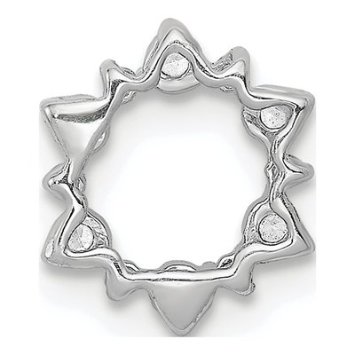 14K White Gold 1/5 ct tw Diamond Circle Slide Pendant – view 4