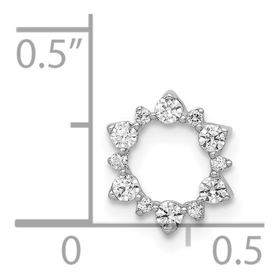14K White Gold 1/5 ct tw Diamond Circle Slide Pendant – view 5