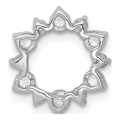 14K White Gold 1/2 ct tw Diamond Fancy Circle Slide Pendant – view 4