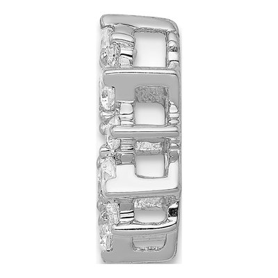 14K White Gold 1/2 ct tw Lab-Grown Diamond Circle Slide Pendant – view 3