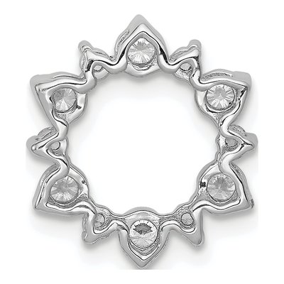 14K White Gold 5/8 ct tw Diamond Circle Slide Pendant – view 3