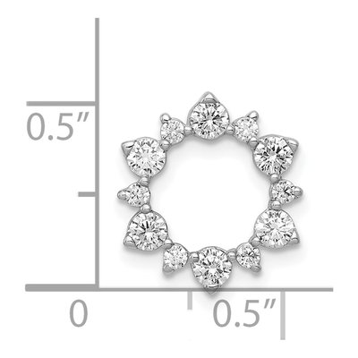 14K White Gold 5/8 ct tw Diamond Circle Slide Pendant – view 4