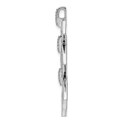 14K White Gold 1/6 ct tw Diamond Three Square Dangle Pendant – view 3